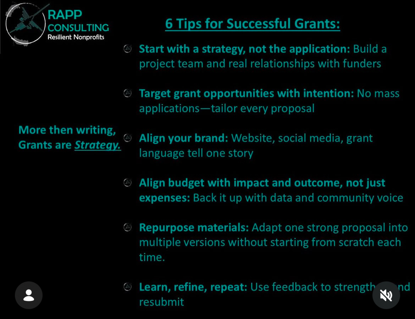 RAPP Consulting grant strategy tips from Instagram branding